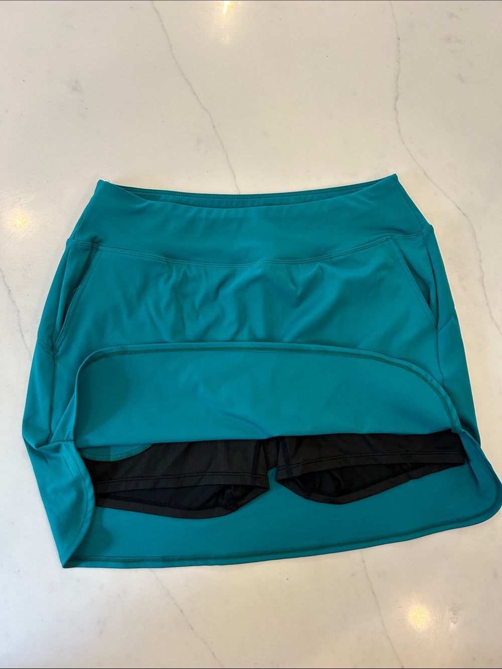 Teal Athletic Skort with Built-In Shorts